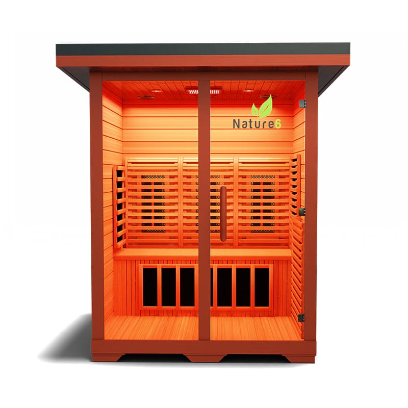 Medical Saunas 3-Person Nature 6 Ultra Full Spectrum Outdoor Flat Top Dry Sauna