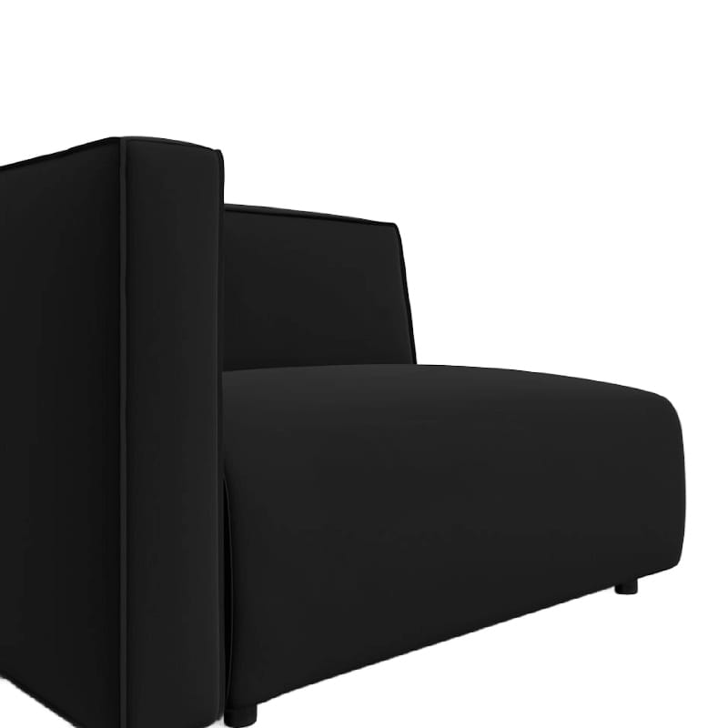 Close Up Left Angle View of The Arya Outdoor Left Arm Modular Seat In Arcadia Color
