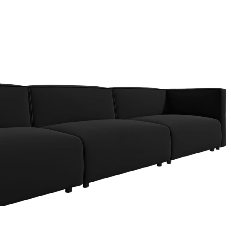 Close Up Angled View Of The Arya Outdoor Modular Left Sectional Sofa In Arcadia Color