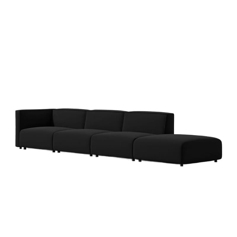 Angled View Of The Arya Outdoor Modular Right Sectional Sofa In Arcadia Color