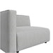 Close Up Left Angle View of The Arya Outdoor Left Arm Modular Seat In Encino Color