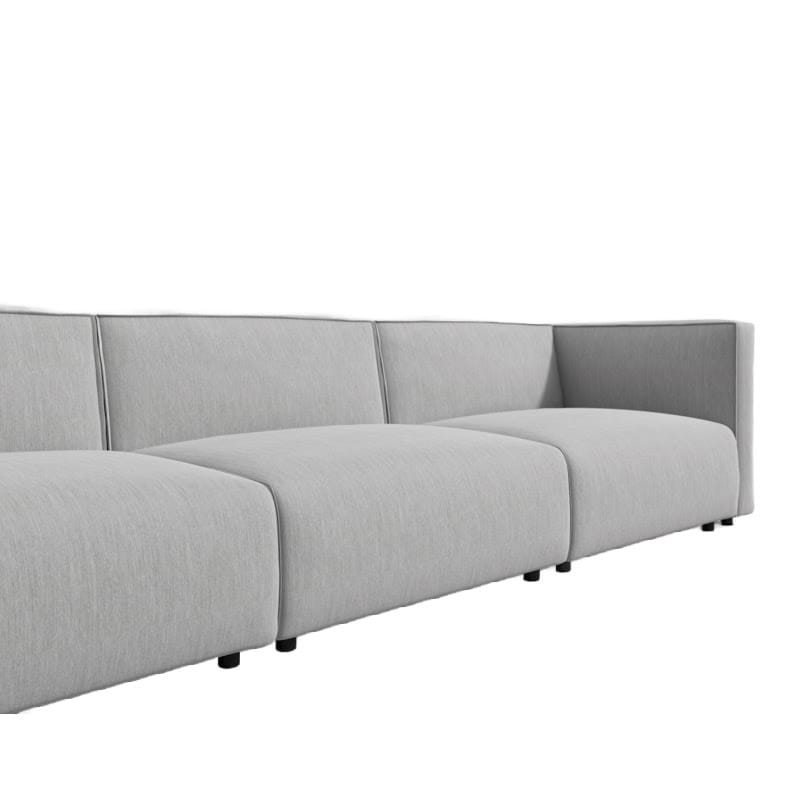 Close Up Angled View Of The Arya Outdoor Modular Left Sectional Sofa In Encino Color