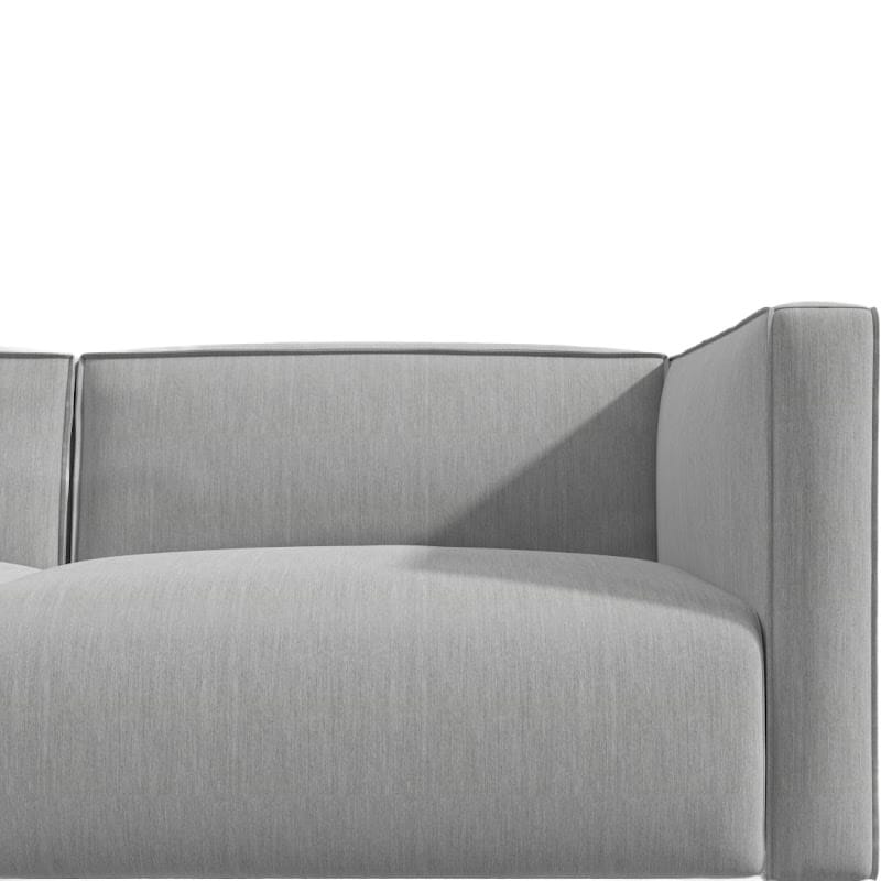 Close Up Of The Front Right Portion Of The Arya Outdoor Modular Loveseat In Encino Color
