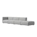 Angled View Of The Arya Outdoor Modular Right Sectional Sofa In Encino Color