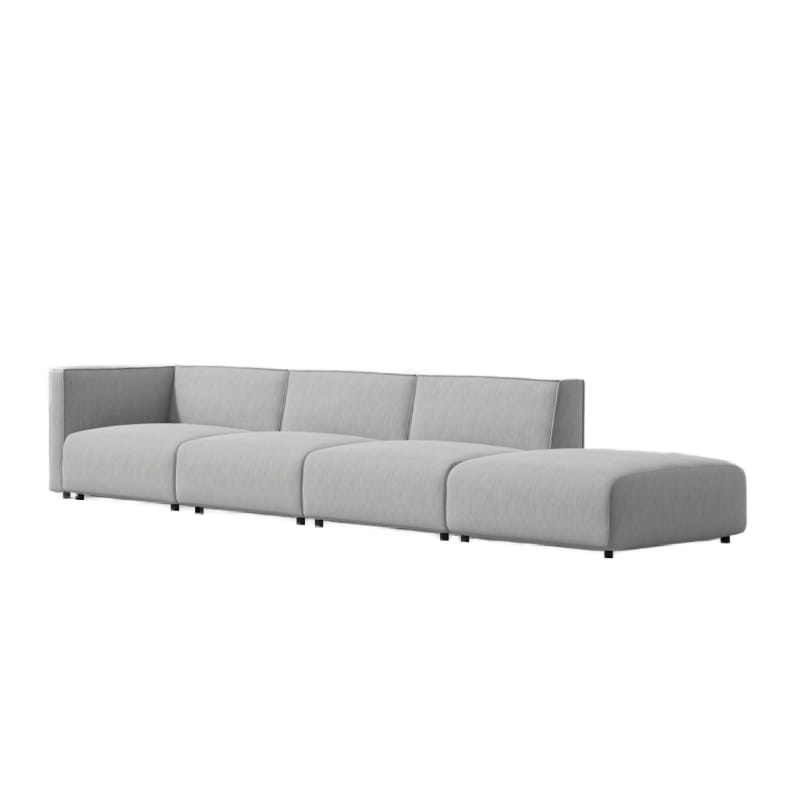 Angled View Of The Arya Outdoor Modular Right Sectional Sofa In Encino Color