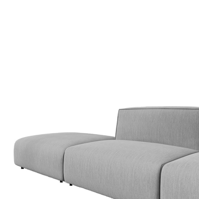 Close Up View Of The Arya Outdoor Modular Sofa with Left Open End In Encino Color