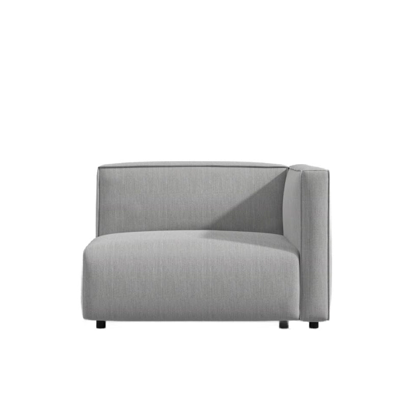 Front Facing View Of The Arya Outdoor Right Arm Modular Seat In Encino Color