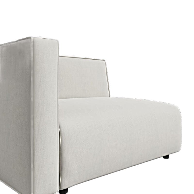 Close Up Left Angle View of The Arya Outdoor Left Arm Modular Seat In Palisades Color
