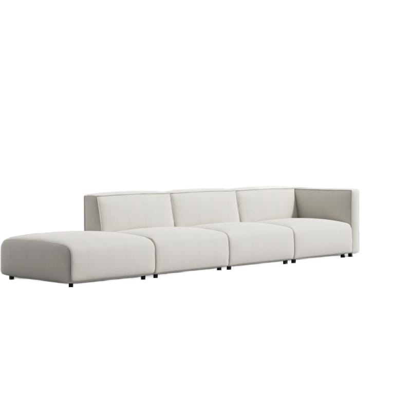 Angled View Of The Arya Outdoor Modular Left Sectional Sofa In Palisades Color