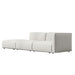 Angle View Of The Arya Outdoor Modular Sofa with Left Open End In Palisades Color