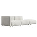 Angled View Of The Arya Outdoor Modular Sofa with Right Open End In Palisades Color
