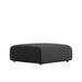 Angled Side View of The Arya Ottoman in Caviar Frabric and Color