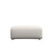 Front Facing View of The Arya Ottoman in Pearl Frabric and Color