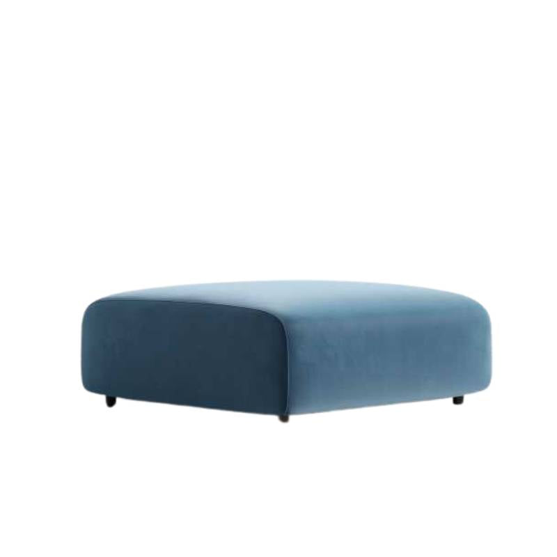 Angled Side View of The Arya Ottoman in Solstice Frabric and Color