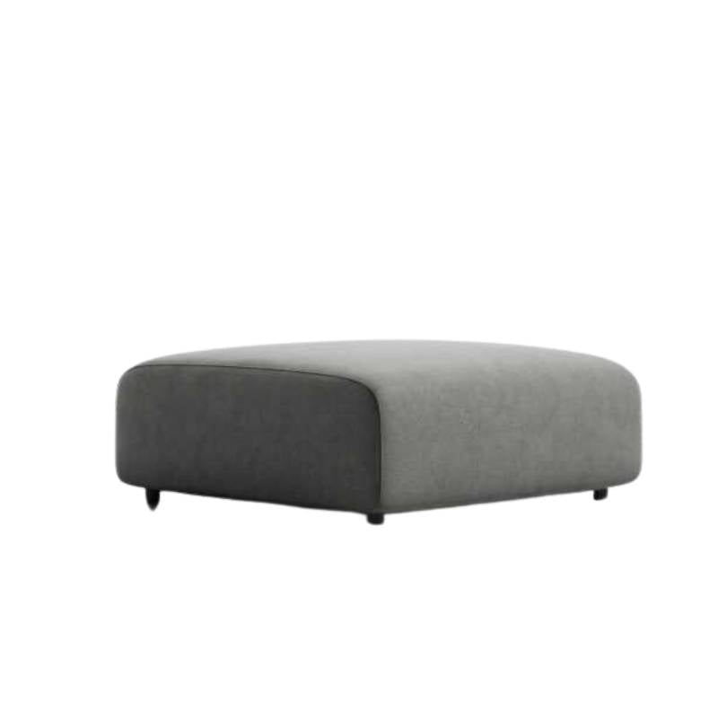 Front Facing View of The Arya Ottoman in Strato Frabric and Color