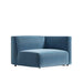 Angled Side View of The Arya Right Arm Modular Sectional Piece in Solstice Fabric