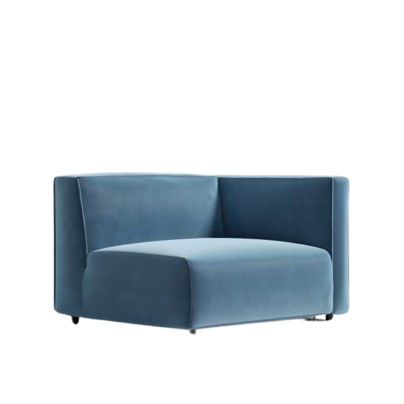 Angled Side View of The Arya Right Arm Modular Sectional Piece in Solstice Fabric