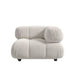 Front Facing View of The Belia Corner Modular Sectional Piece in Pearl Fabric