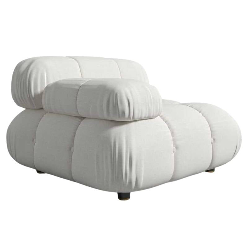Close Up View of The Belia Left Arm Modular Sectional Piece With Alesund Fabric