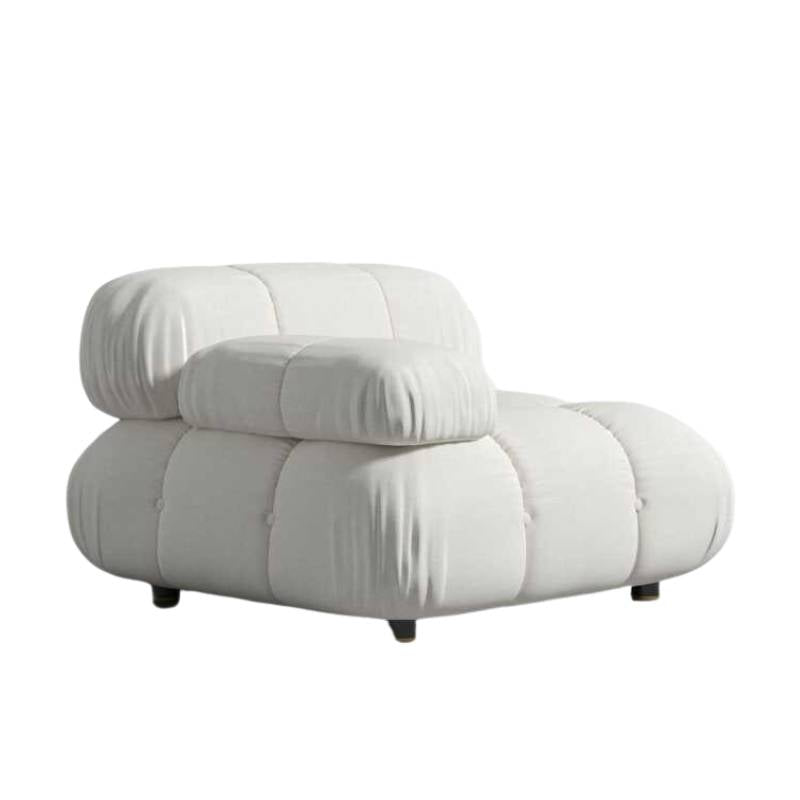 Angled Side View of The Belia Left Arm Modular Sectional Piece With Alesund Fabric
