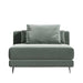 Front Facing View of The Berlin Armless Modular Piece in Moonstone Fabric
