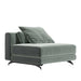 Angled Side View of The Berlin Armless Modular Piece in Moonstone Fabric