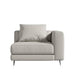 Front Facing View of The Berlin Corner Modular Piece in Trento Taupe Fabric