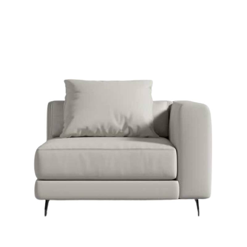Front Facing View of The Berlin Corner Modular Piece in Trento Taupe Fabric