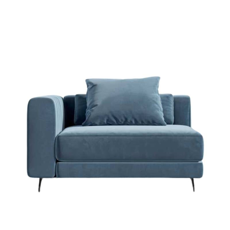 Front View of The Berlin Left Arm in Solstice Color and Fabric