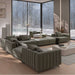 A Berlin Modular Sectional Sofa Next to Large Window