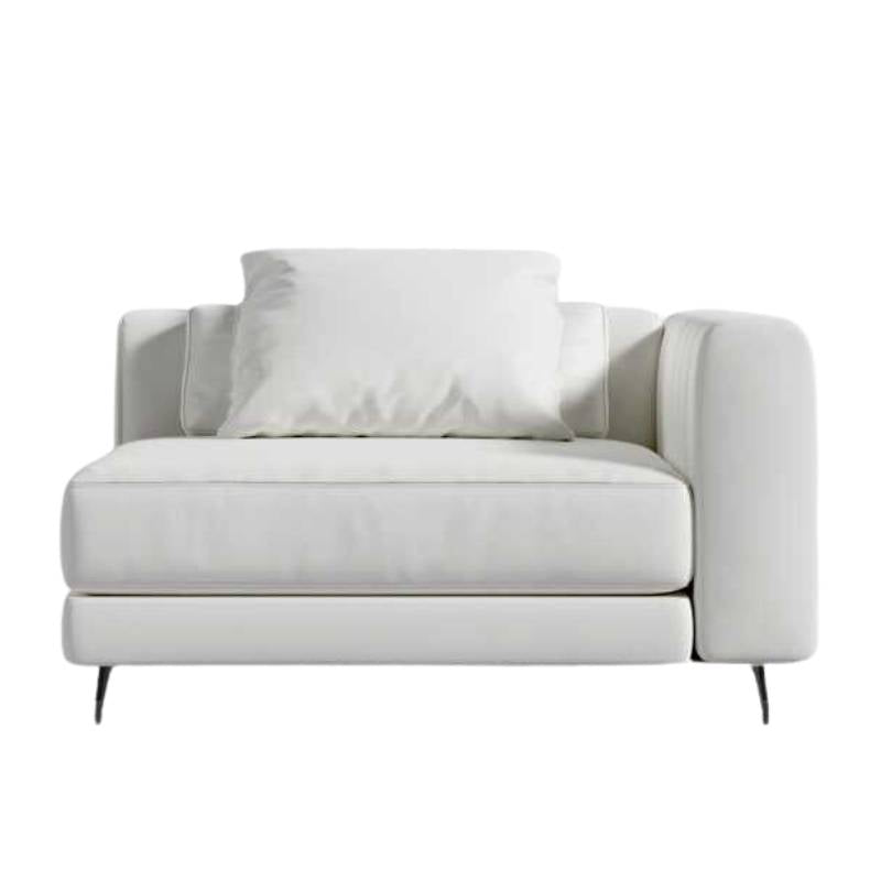 Front Facing View of The Berlin Right Arm in Trento Eggshell Fabric and Color
