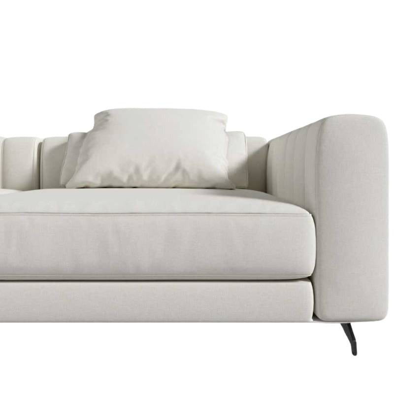 Close Up of the Right Side of The Berlin Sofa in Alesund Color and Fabric