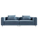 Front View of The Berlin Sofa in Solstice Color and Fabric