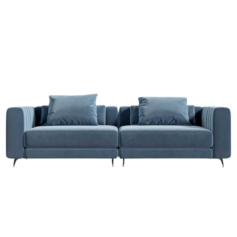 Front View of The Berlin Sofa in Solstice Color and Fabric