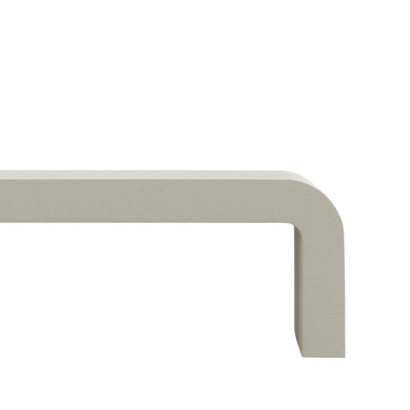 Close Up View of The Cascadia Coffee Table With Alabaster Concrete Surface