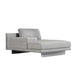 Angled View of The Dresden Outdoor Left Chaise with Armrest in Encino Color
