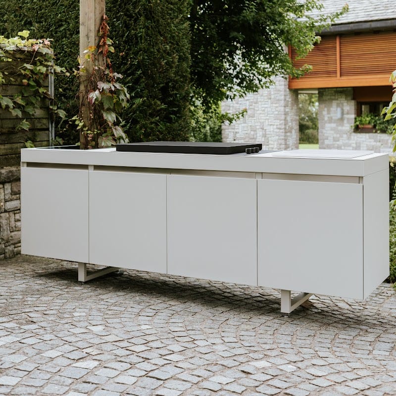 Fogher Agher Material Silk Outdoor Kitchen With Recessed Barbecue