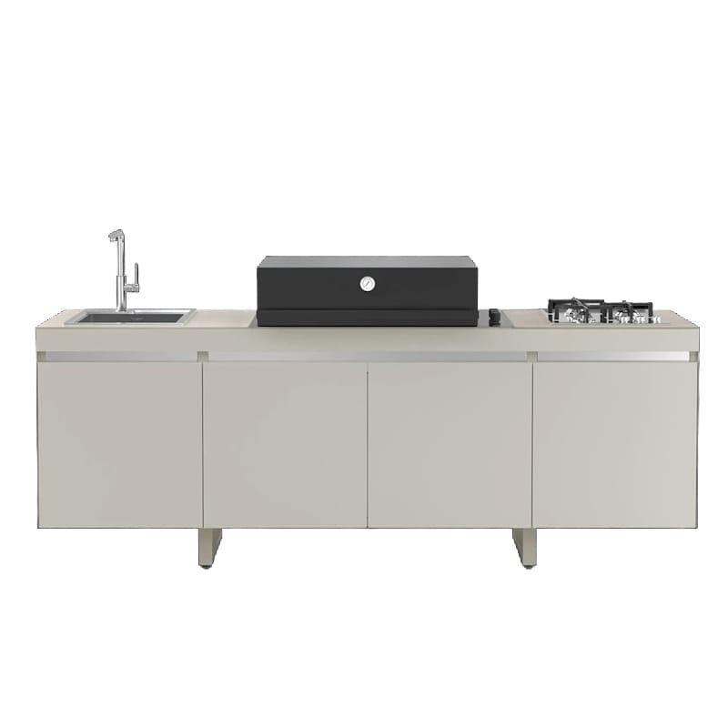 Fogher Agher Material Silk Outdoor Kitchen With Recessed Barbecue