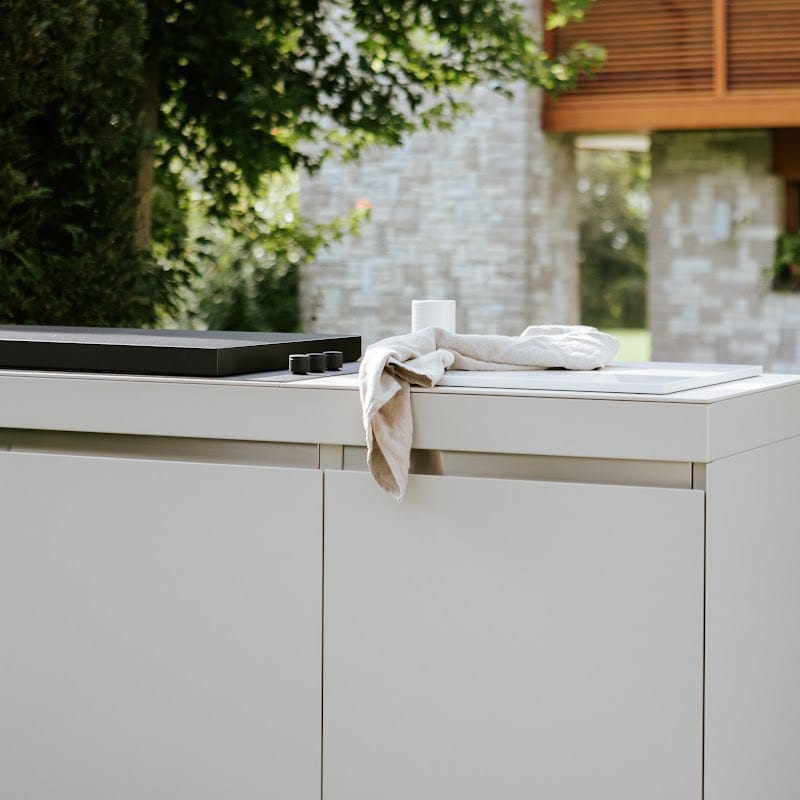 Fogher Agher Material Silk Outdoor Kitchen With Recessed Barbecue