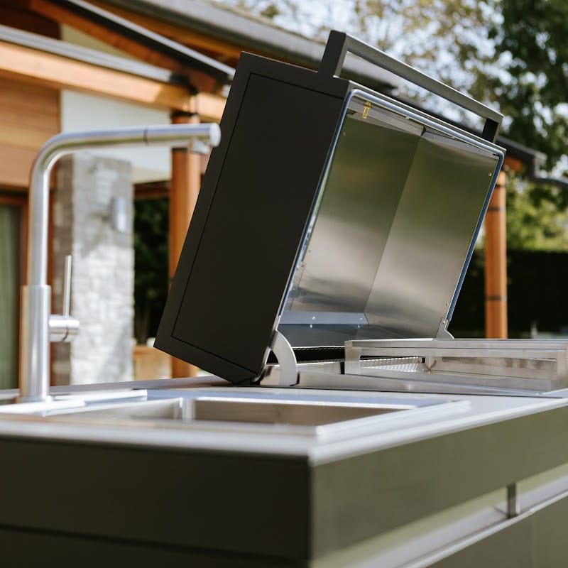 Fogher Agher Obsidian Outdoor Kitchen With Recessed Barbecue