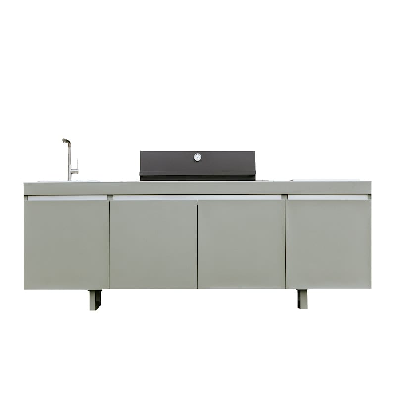 Fogher Agher Ancient Sage Outdoor Kitchen With Recessed Barbecue