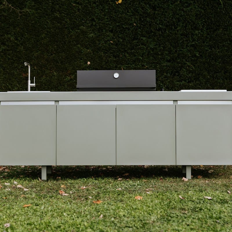 Fogher Agher Ancient Sage Outdoor Kitchen With Recessed Barbecue