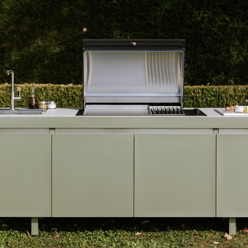 Fogher Agher Ancient Sage Outdoor Kitchen With Recessed Barbecue