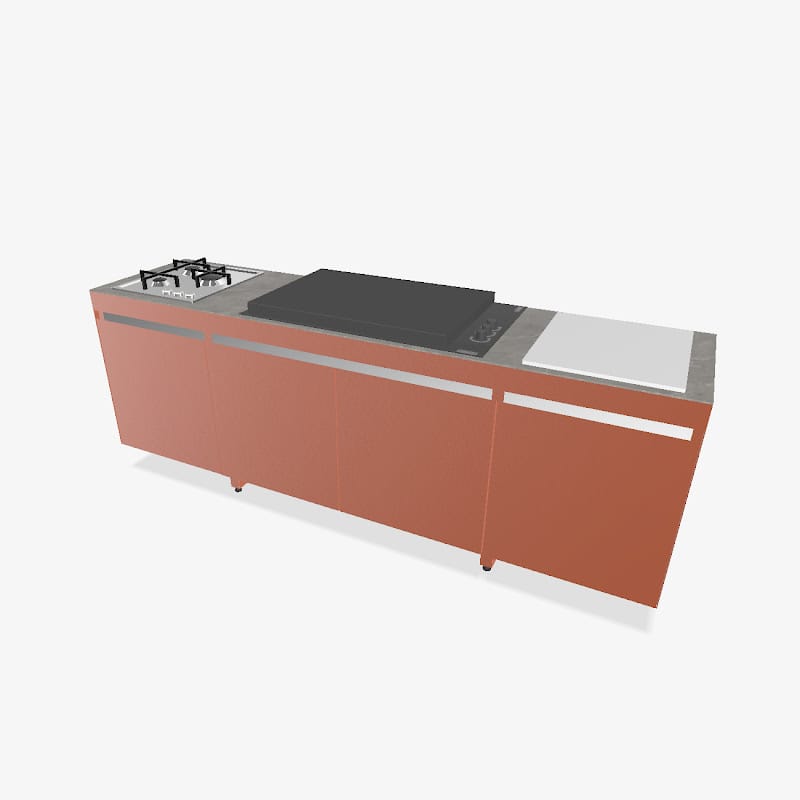 Fogher Agher Sienna Outdoor Kitchen With Recessed Barbecue