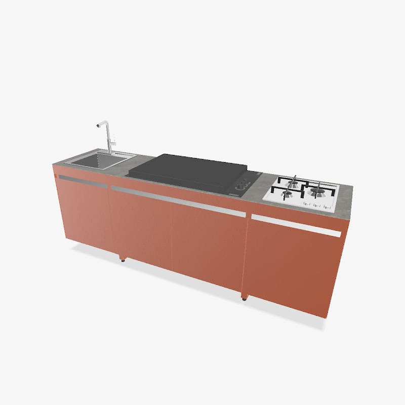 Fogher Agher Sienna Outdoor Kitchen With Recessed Barbecue