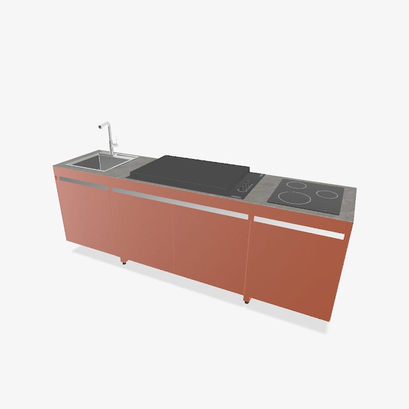 Fogher Agher Sienna Outdoor Kitchen With Recessed Barbecue