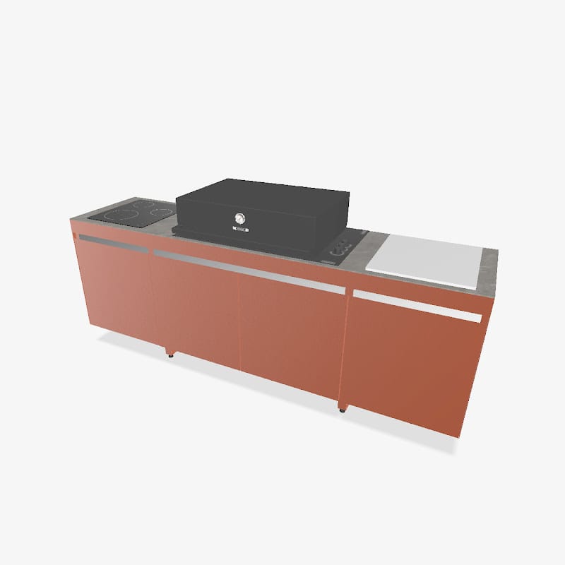 Fogher Agher Sienna Outdoor Kitchen With Recessed Barbecue