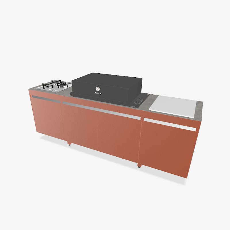Fogher Agher Sienna Outdoor Kitchen With Recessed Barbecue
