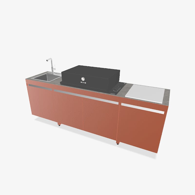 Fogher Agher Sienna Outdoor Kitchen With Recessed Barbecue