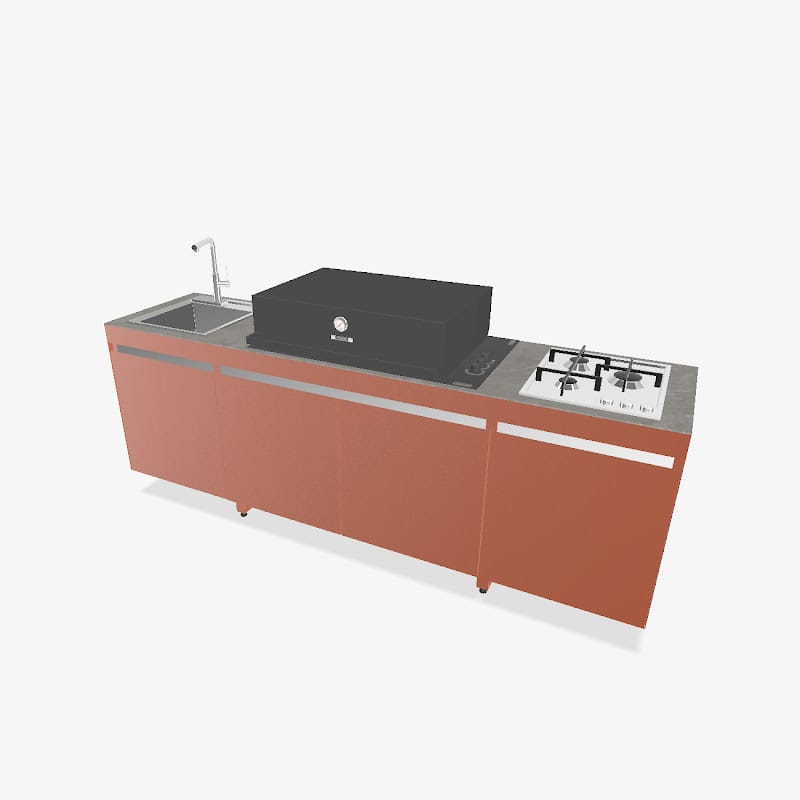 Fogher Agher Sienna Outdoor Kitchen With Recessed Barbecue